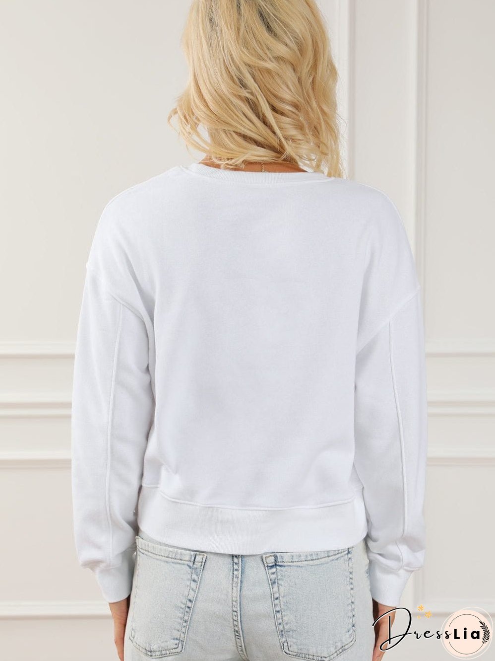 White Southern Belle Graphic Pullover Sweatshirt