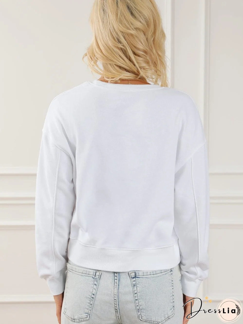 White Southern Belle Graphic Pullover Sweatshirt