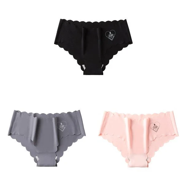 3pcs/lot Sexy Panties For Women Briefs Set Seamless Lingerie Solid Mid-Waist Cotton Panty Female Underpants Underwear Intimates
