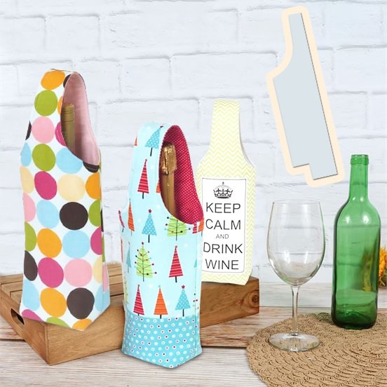 Tote Bag &amp;Wine Gift Bag Template Set