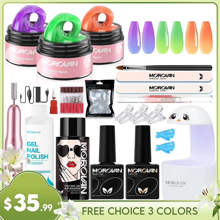 Free Choice 3 From 30+ Colors Solid Builder Gel Kit