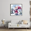 Gnome Playing With Snow - 11CT Stamped Cross Stitch - 40*40cm