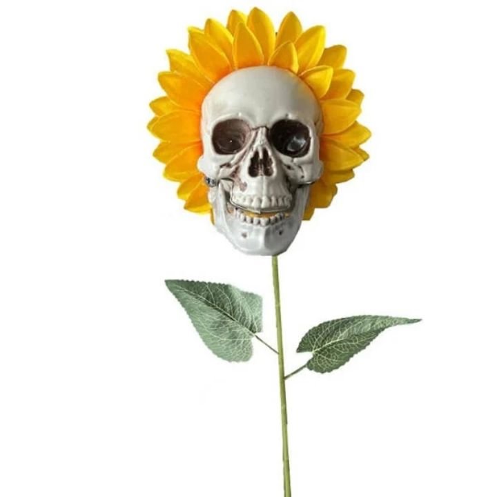Halloween Sunflower Skulls, Halloween Decor