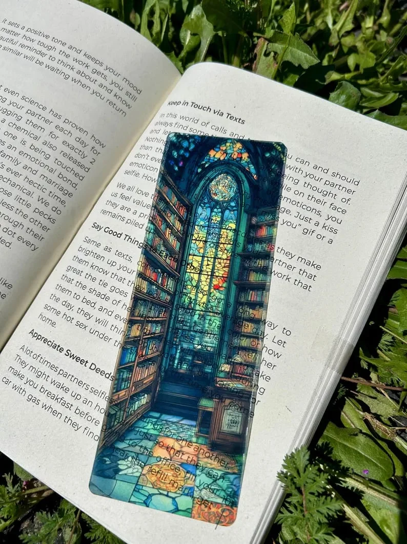 Stained Glass Style Transparent Bookmarks