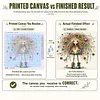 Halloween Books Full 11CT 3 Strands DIY Stamped Cross Stitch Kits for Beginners Adults Home Decor Cross Stitch Art and Crafts Kits 45x45cm