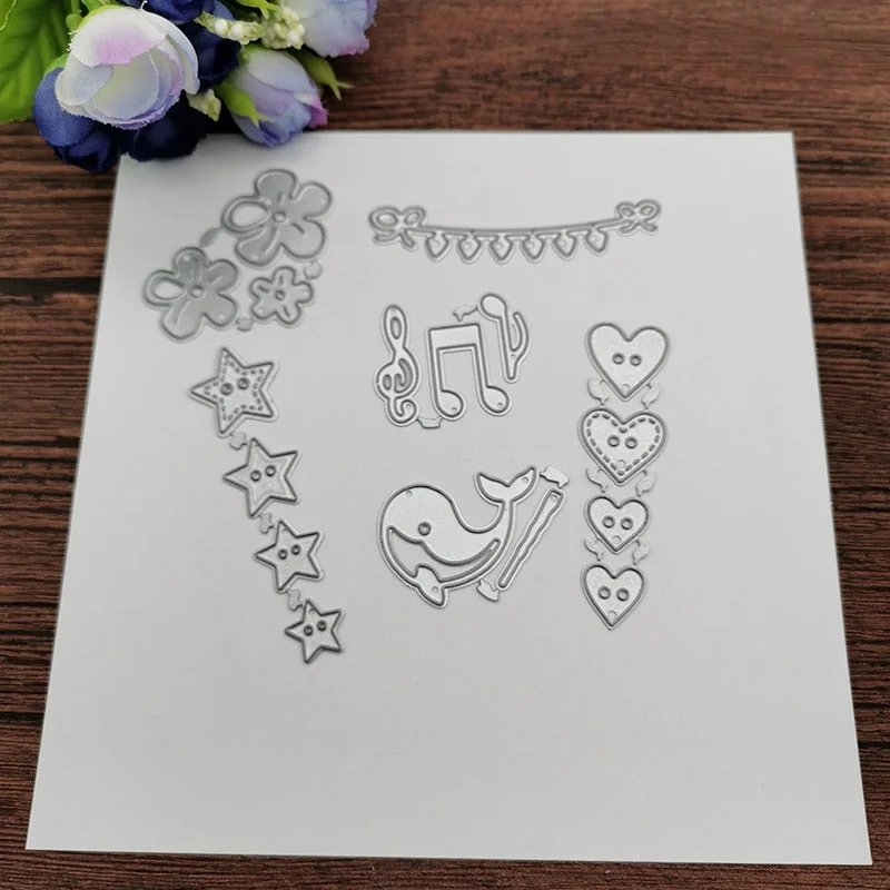 6pcs/pack Metal Cutting Dies Stencils Die Cut for DIY Scrapbooking Album Paper Card Embossing