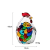 Colorful Rooster Vintage Crystal Glass Storage Jar Candy Cookie Jar Jewelry Box Wedding Candy Buffet Jar Kitchen Storage Jar Home Decor Ornaments