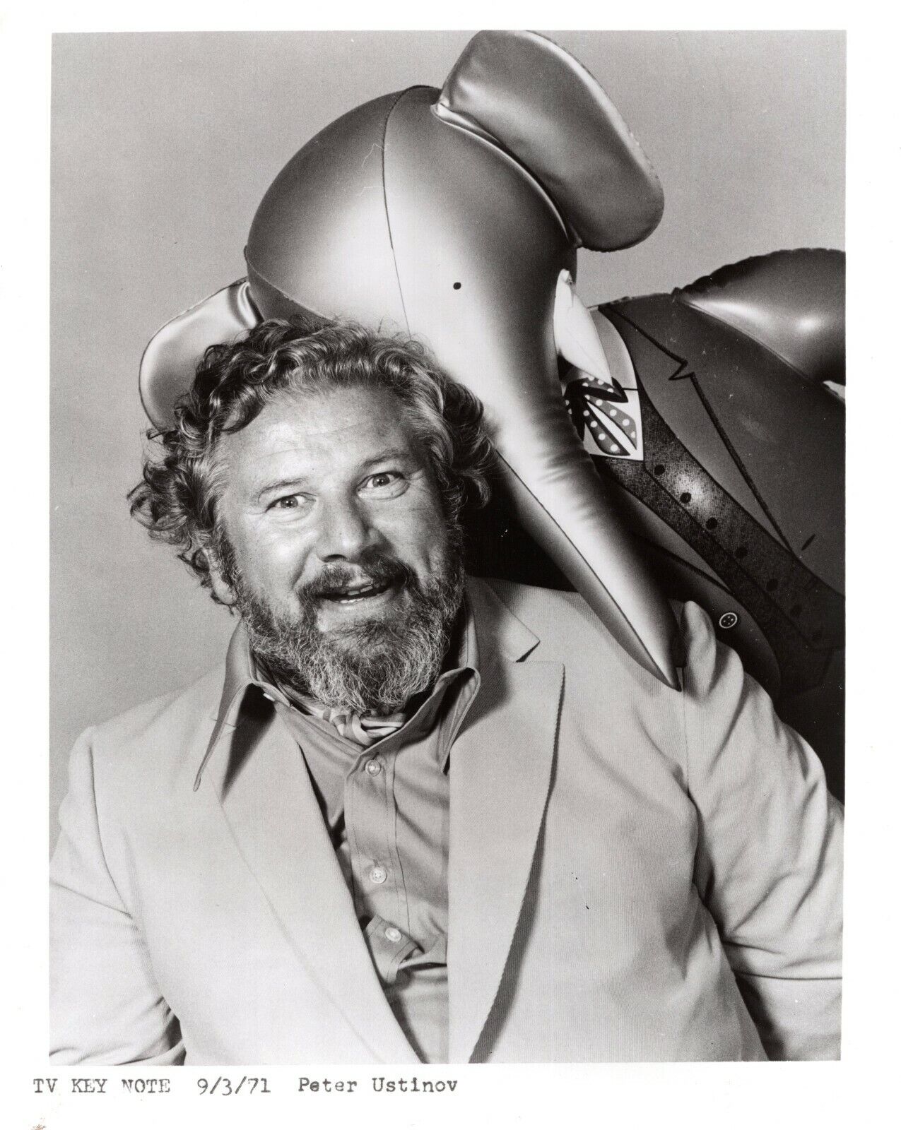 PETER USTINOV English Actor Vintage 8x10 Promo Press News Photo Poster painting 1971