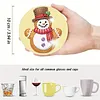8Pcs Christmas DIY Wood Diamond Painting Coasters Kit with Round Base