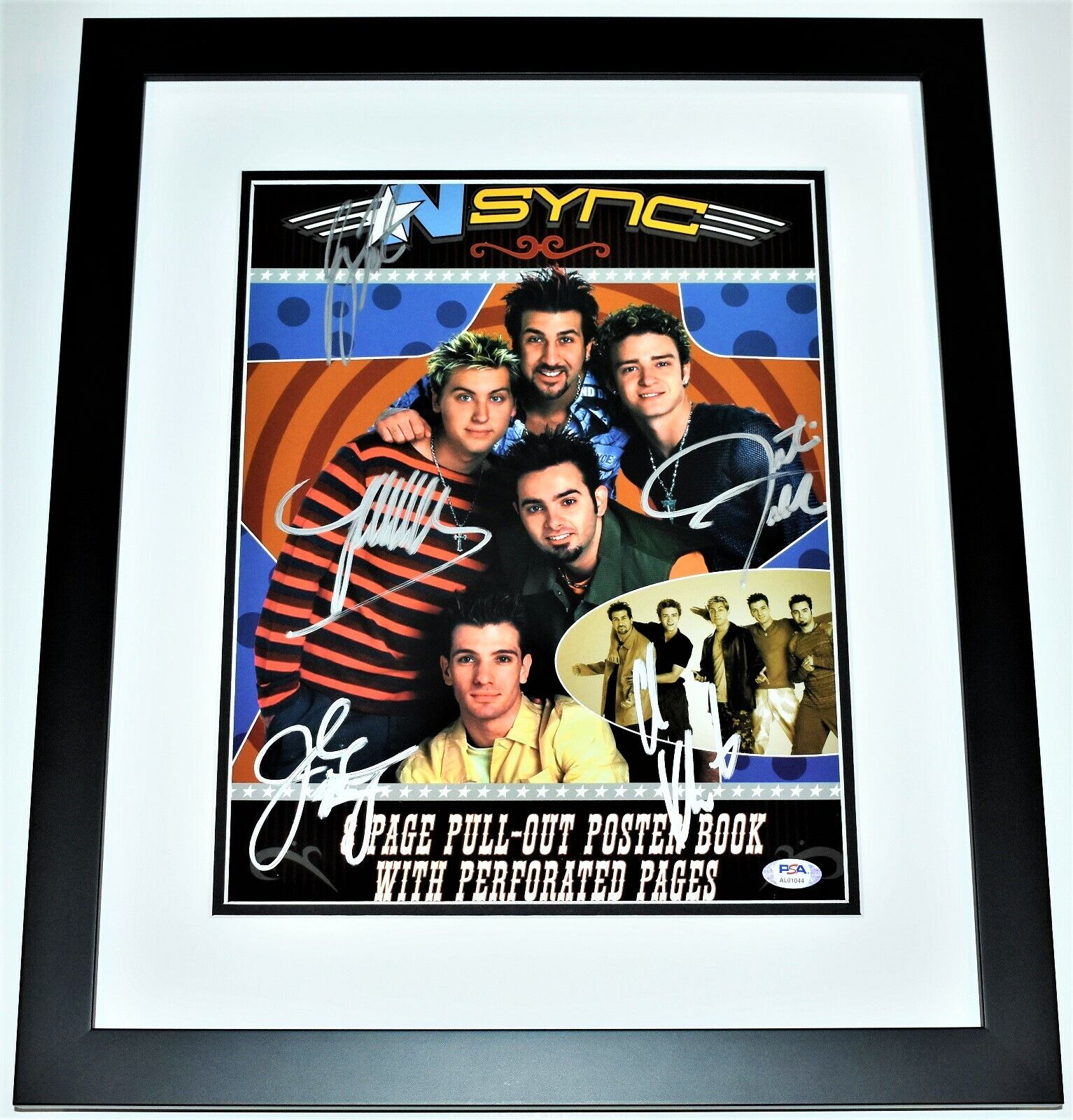 Justin Timberlake +4 MORE Group Signed NSYNC 11x14 inch Photo Poster painting Tour Book PSA/DNA