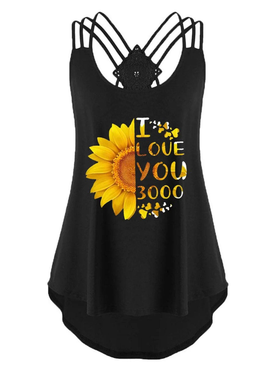 I Love You 3000  Sunflower Tank Top