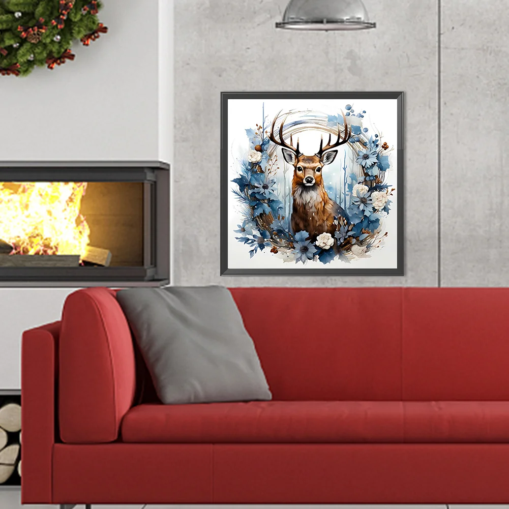 Diamond Painting - Full Round Drill - Garlan Deer(Canvas|40*40cm)