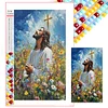 Jesus Kreuz 5d DIY Diamant Kunst Malerei Kit Quadrat Vollbohrer Dimond Art 45x75cm