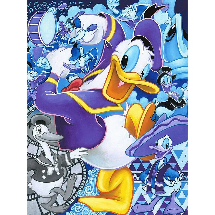 Donald Duck And Mickey Mouse 30*40CM(Canvas) Full Round Drill Diamond Painting gbfke