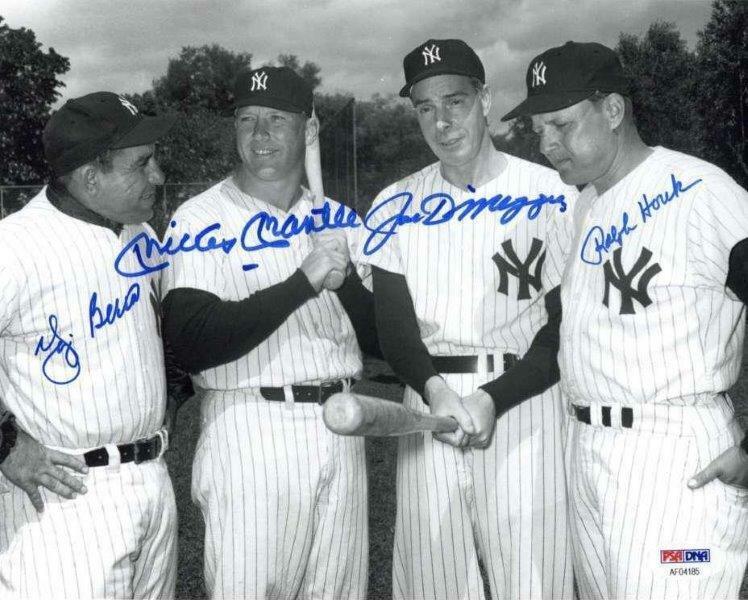 REPRINT - YOGI BERRA - MICKEY MANTLE - JOE DIMAGGIO - HOUK Yankees 8x10 Photo Poster painting RP