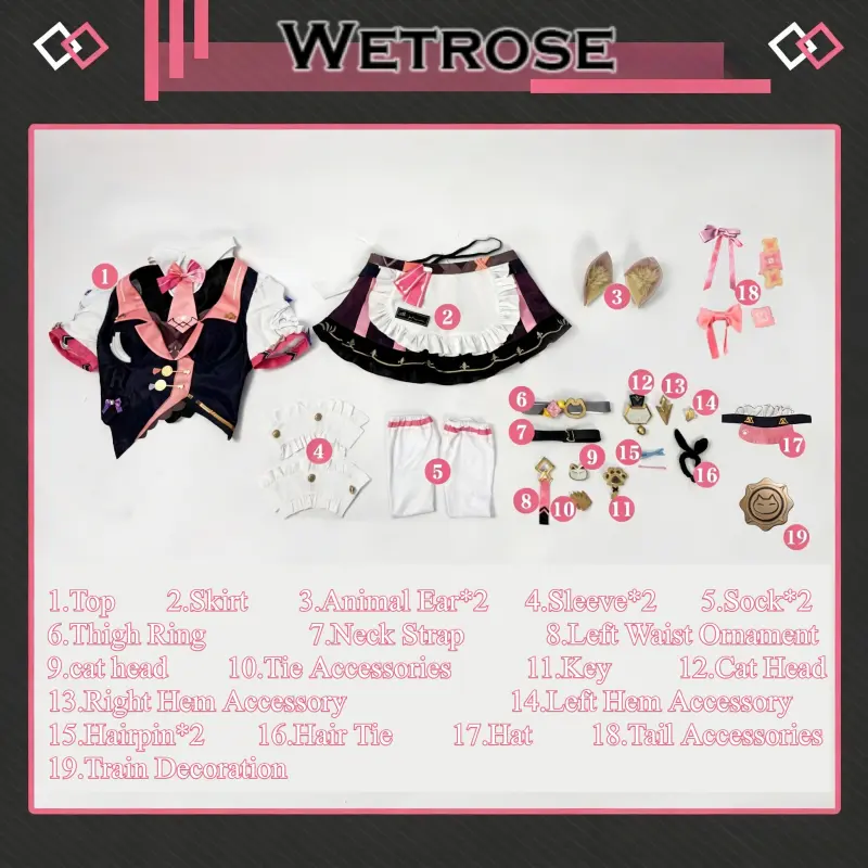 [Wetrose] In Stock Honkai Impact 3rd Pardofelis Meowtose Macchiato Game Outfit Cosplay Costume
