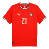 DIOGO J. #21 Portugal Home Soccer Jersey 2025