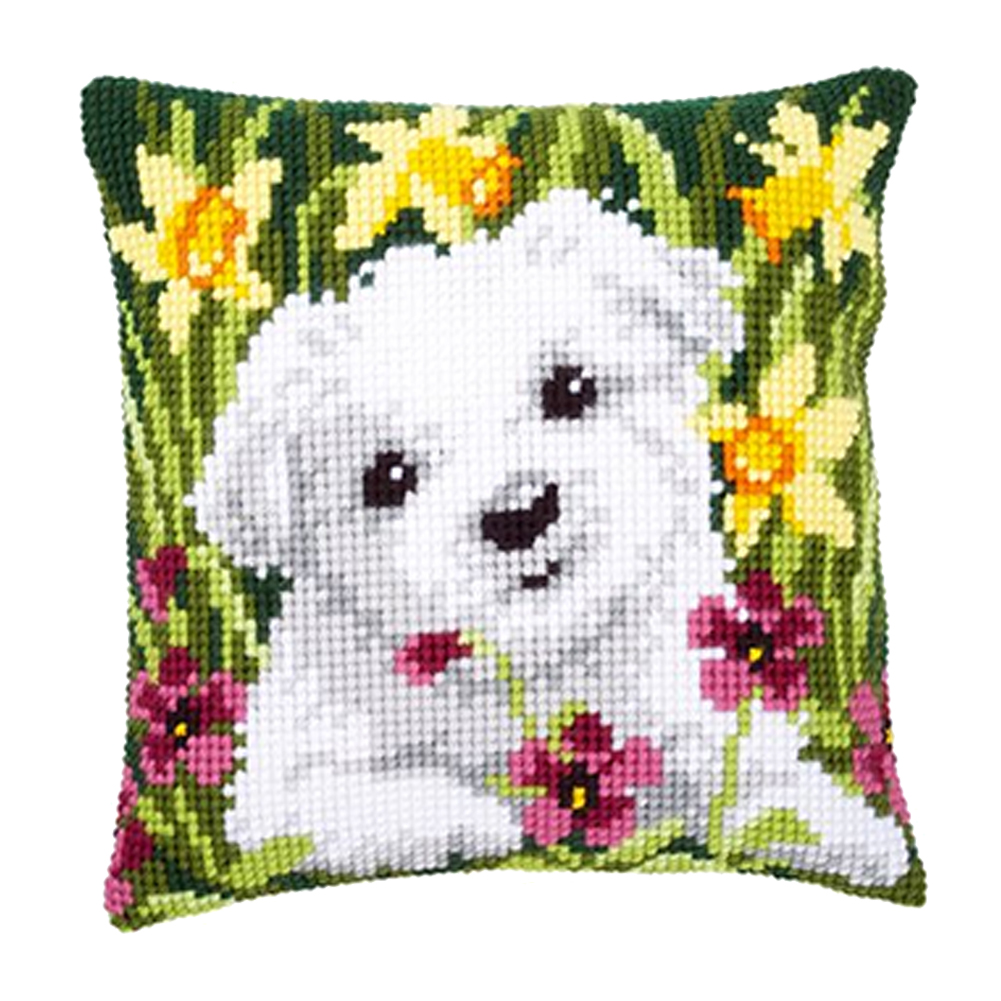 

Dog - 11CT Stamped Cross Stitch Pillowcase - 40*40CM, 501 Original