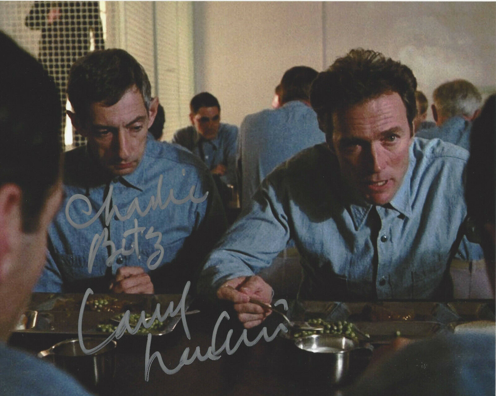 LARRY HANKIN SIGNED 'ESCAPE FROM ALCATRAZ' 8x10 MOVIE Photo Poster painting w/COA ACTOR PROOF