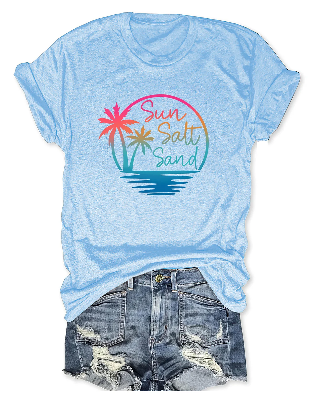 Retro Summer Sun Salt Sand T-shirt