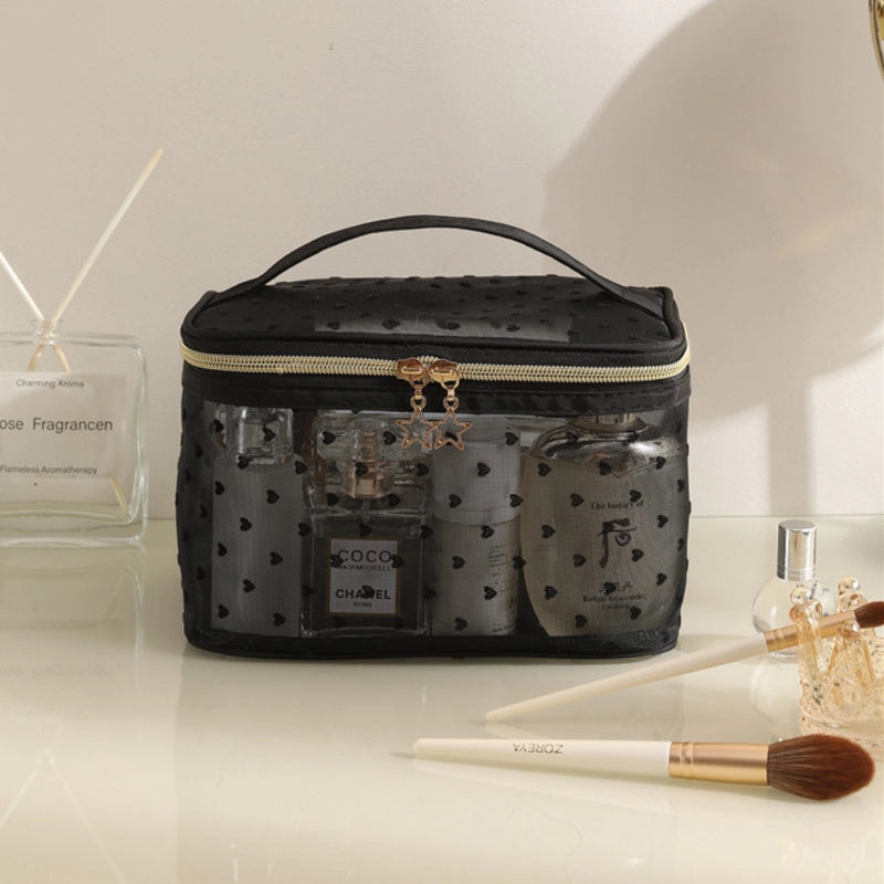 Casual Solid Color Polyester Composite Needle Punched Cotton Storage Bag Makeup Bags