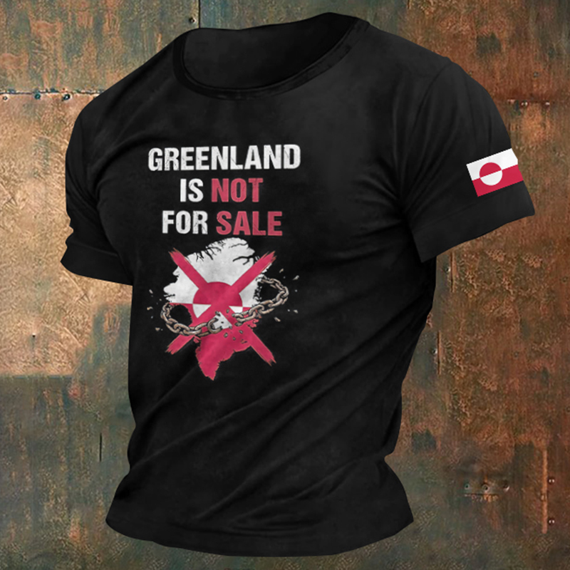 Men's Greenland Is Not For Sale Print Short Sleeve T-shirt artswardrobe
