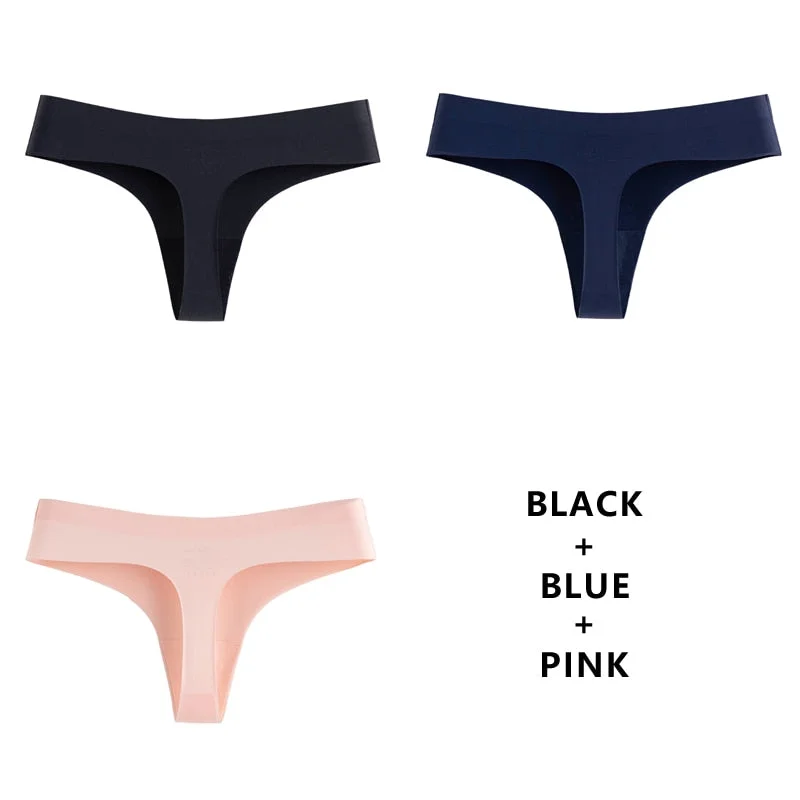 CINOON 3Pcs/Lot Sexy Women Thongs G String Seamless Panties Low-Rise T-back Comfortable Lingerie Female Underwear Drop Shipping