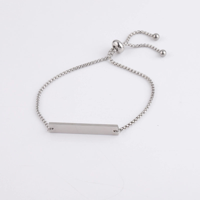 Minimalist Solid Color Titanium Steel 18K Gold Plated None Bracelets In Bulk