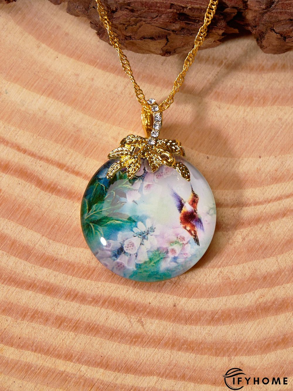 Creative Crystal Flower Bird Necklace | IFYHOME