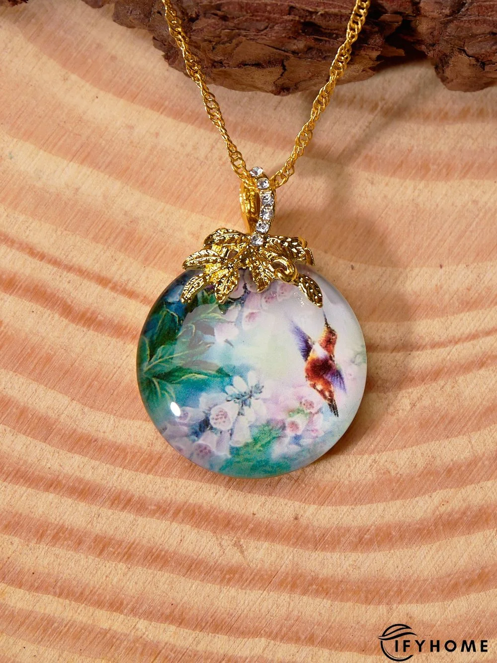 Creative Crystal Flower Bird Necklace | IFYHOME