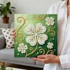 (25x25cm)DIY Pearl Painting Lucky Leaf Framed Handmade Pearl Painting Art Craft Kit Living Home Decor