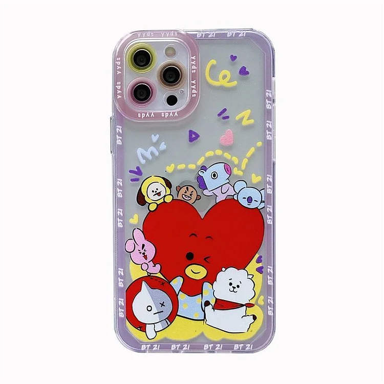 BT21 Cute Collective Print Mobile Phone Case