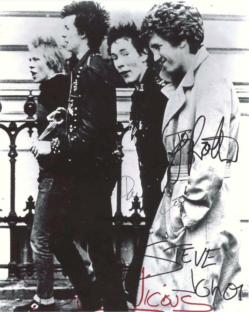 THE SEX PISTOLS Sid Lydon Jones Cook SIGNED AUTOGRAPHED 10 X 8 REPRO Photo Poster painting PRINT