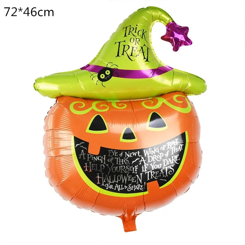 Halloween Pumpkin Ghost Balloons Halloween Decorations Spider Foil Balloons Inflatable Toys Bat Globos Halloween Party Supplies