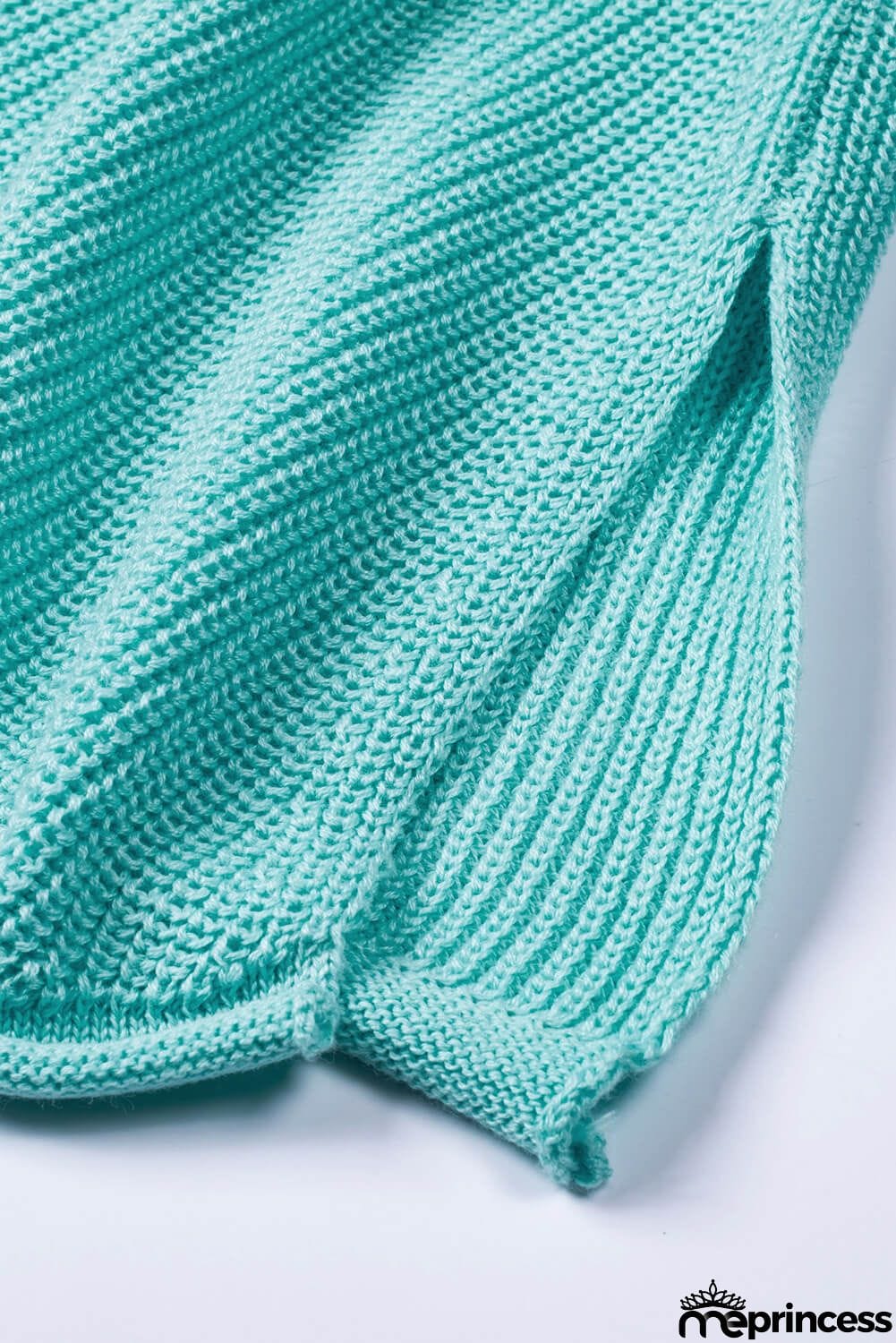 Summer Sky Blue Keyhole Knit Tank Top