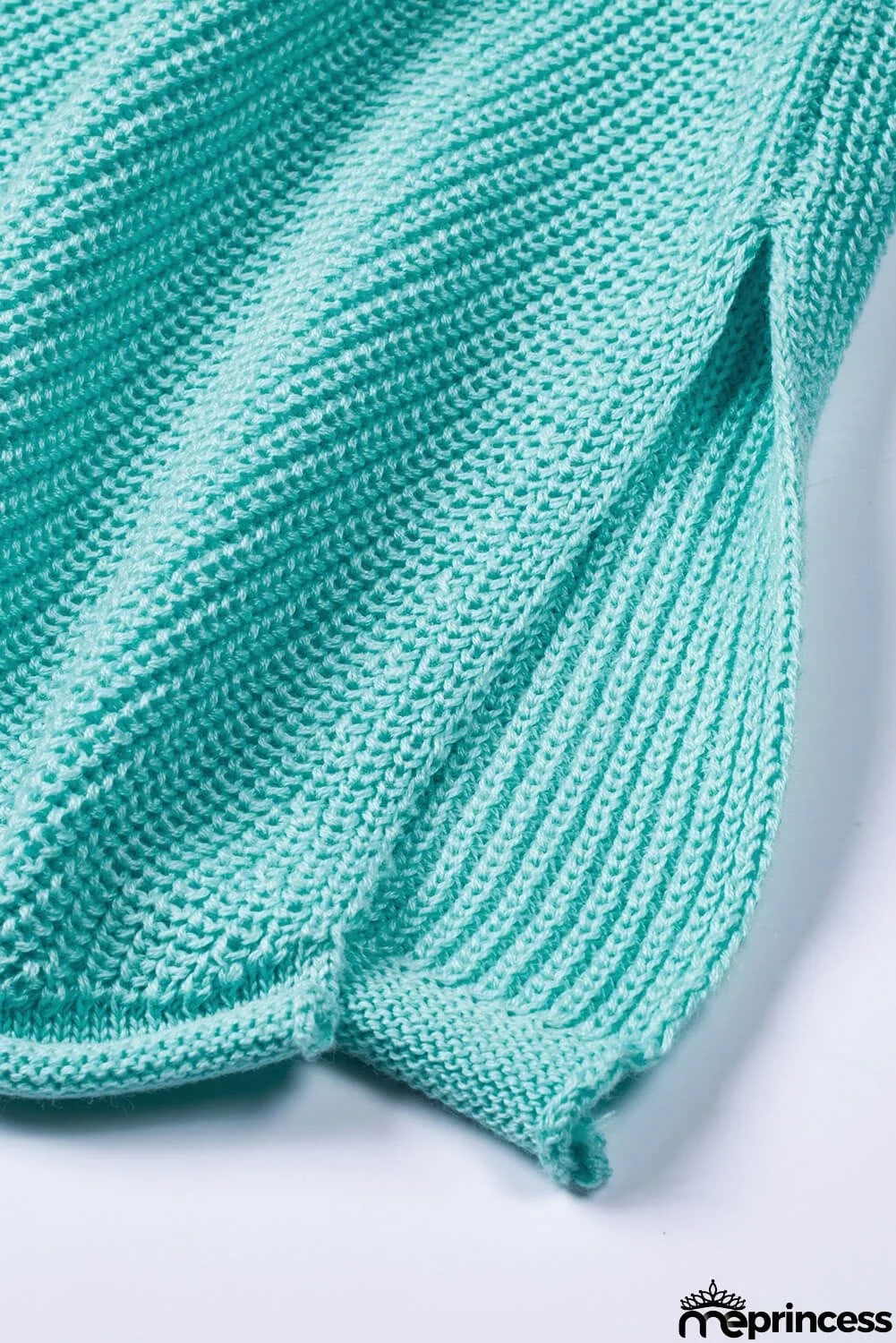 Summer Sky Blue Keyhole Knit Tank Top