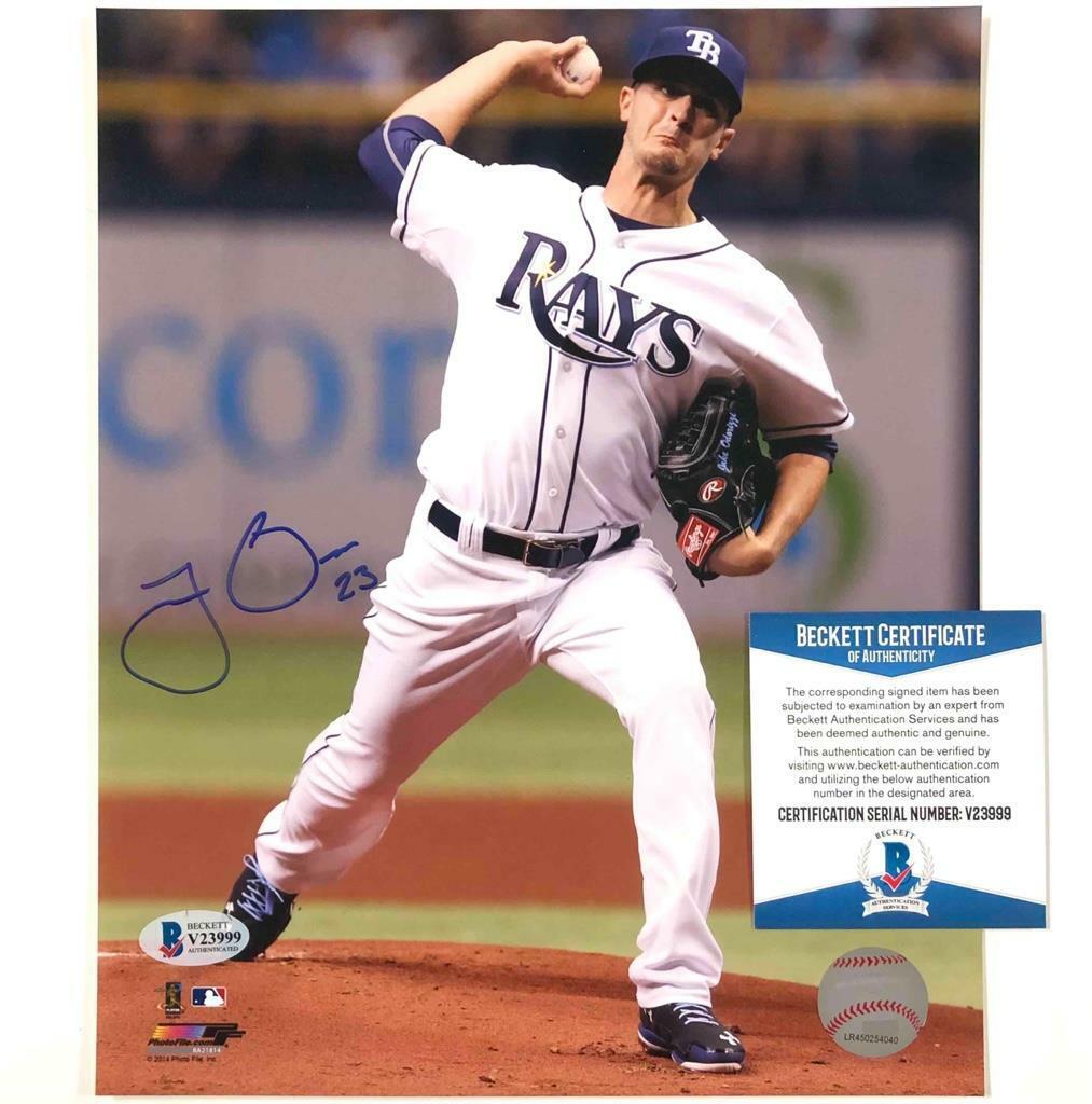 2019 AS Jake Odorizzi autograph Tampa Bay Rays signed 8x10 Photo Poster painting BAS COA Beckett