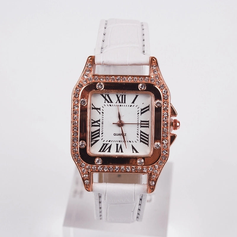 Casual Solid Color Buckle Quartz Women’s Watches