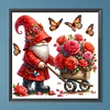 Diamond Painting-DIY Full Round Drill Red Rose Gnome(40*40 CM)