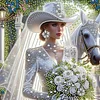 Diamond Painting-DIY Crystal Rhinestone Wedding Dress Girl