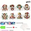 8PCS DIY Diamond Art Greeting Cards Congratulations Cards & Gifts (Christmas)