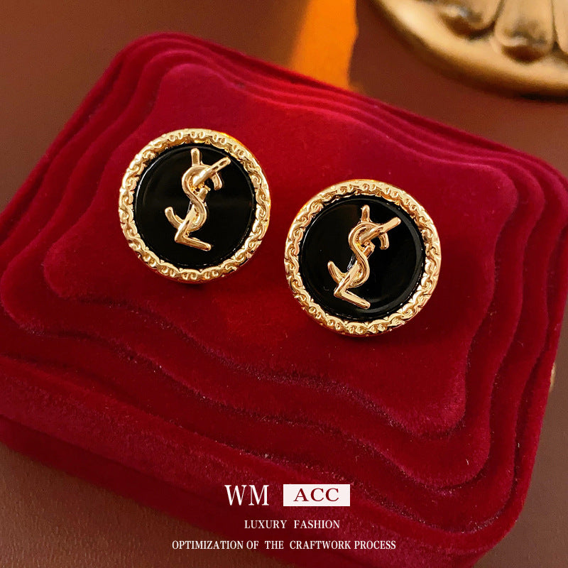 Luxurious Letter Letter Geometric Number Text Alloy Electroplating Earrings