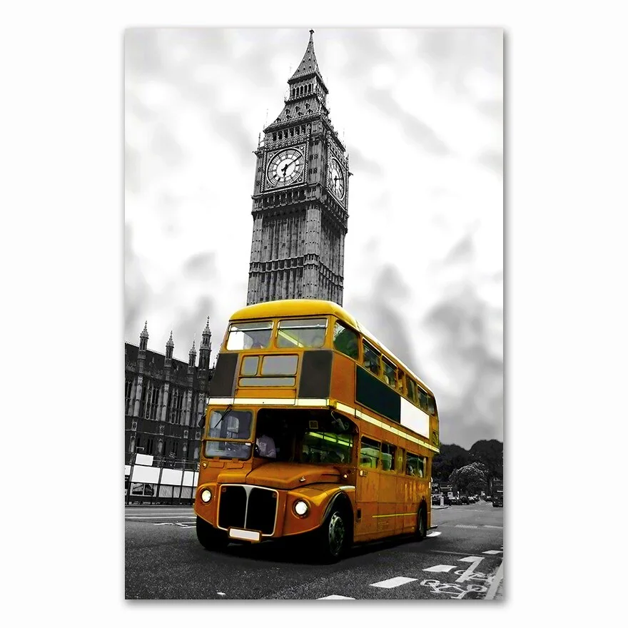 Nordic s And Prints Paintings For Living Room Wall Art Decorative Pictures Canvas Print City London Paris Landscape