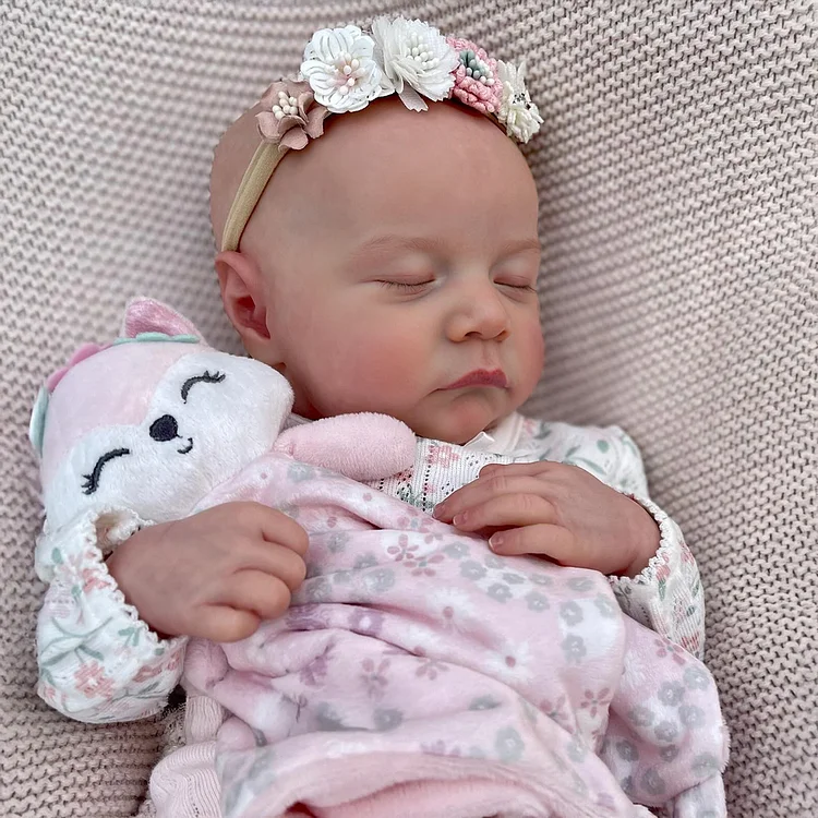 20 Inches Real Lifelike Reborn Baby Doll with Heartbeat and Breath, Newborn Baby Girl Doll with Realistic Limbs Named Cleo