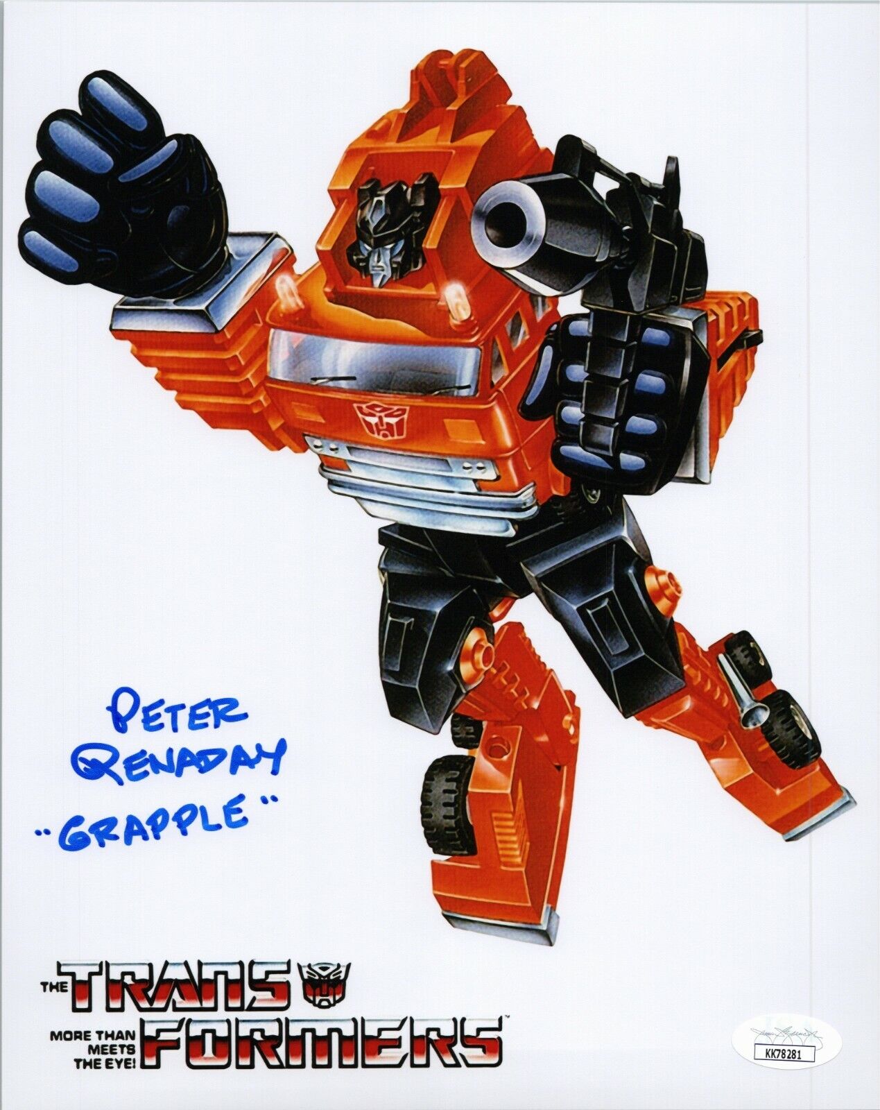 PETER RENADAY Authentic Hand-Signed GRAPPLE - TRANSFORMERS