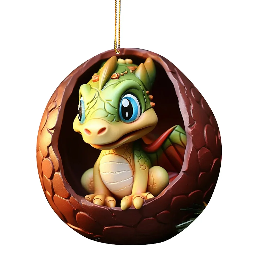 Christmas Dragon Egg Decoration Novelty Cute Acrylic Party Favors (D)