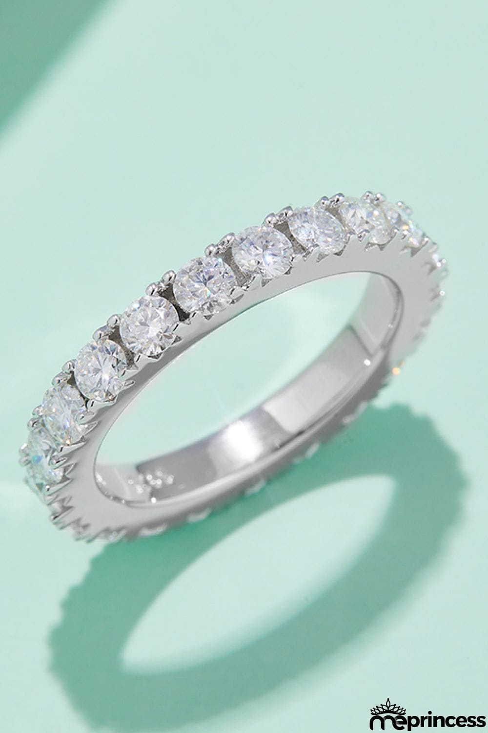 2.3 Carat Moissanite 925 Sterling Silver Eternity Ring