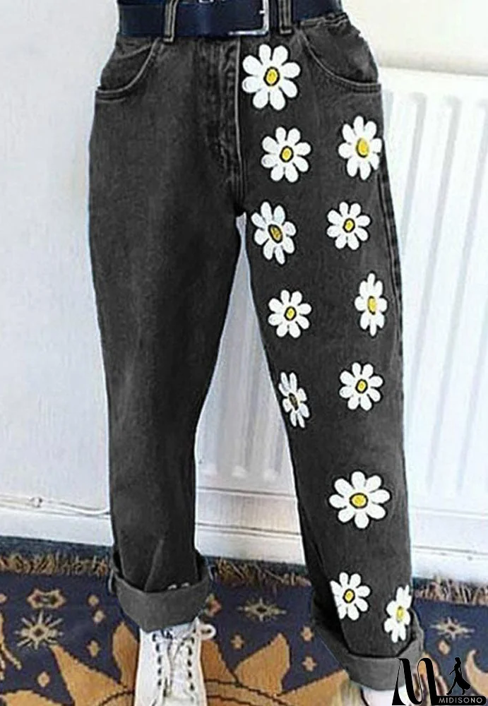 MidiSono - Printing Daisy Jean Pants