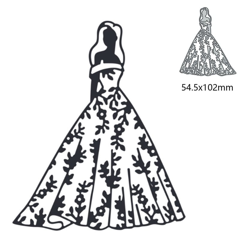 Elegant Bride Metal Cutting Dies For DIY Scrapbook Cutting Die Paper Cards Embossed Decorative Craft Die Cut New