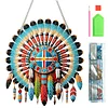 (US Only)Acrylic 2D Flat Indian Shield DIY Hanging Diamond Art Kits Wall Door Decoration